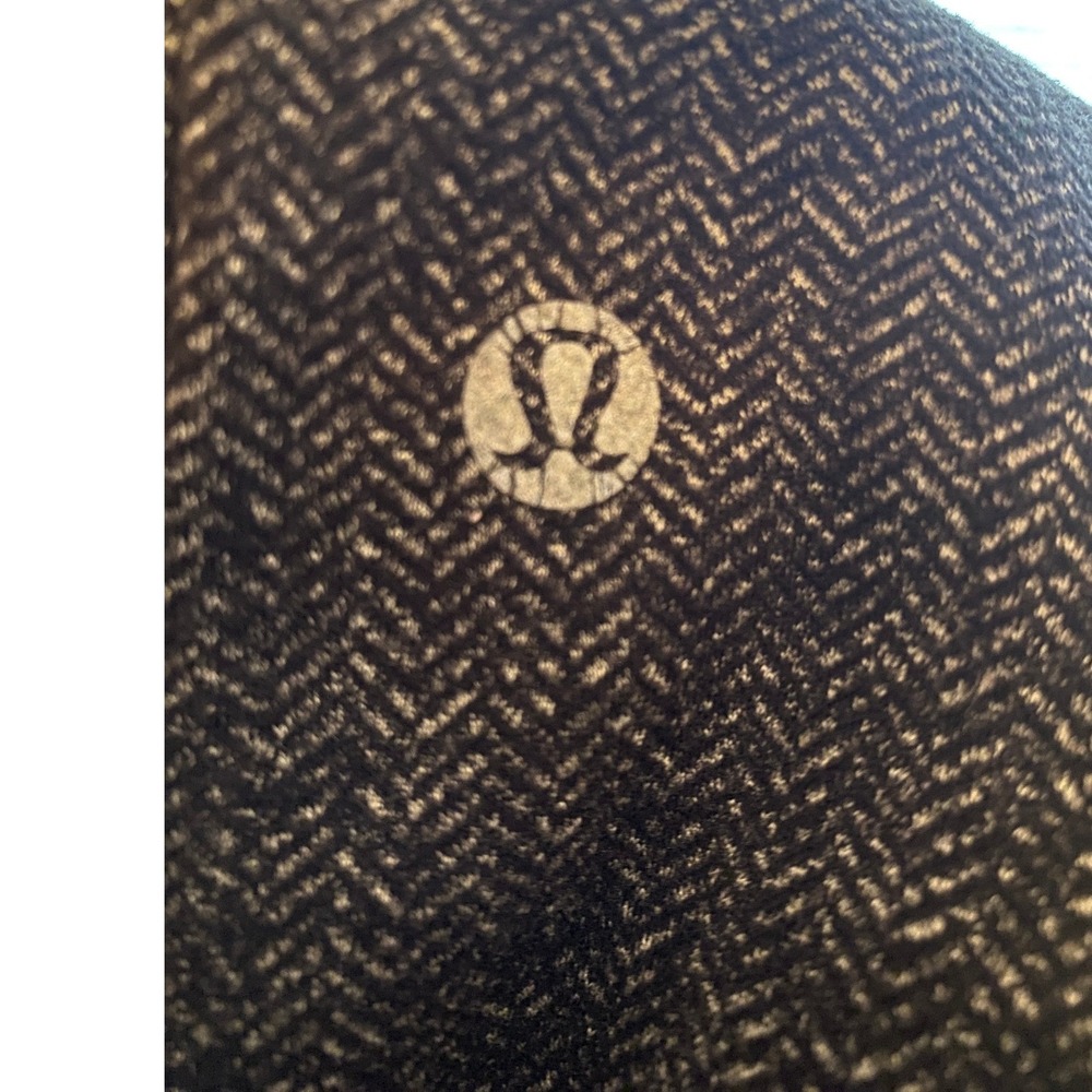 Lululemon Womens Wunder Under 21" Crop Heathered Herringbone Gray Black Sz 6 - Picture 4 of 4